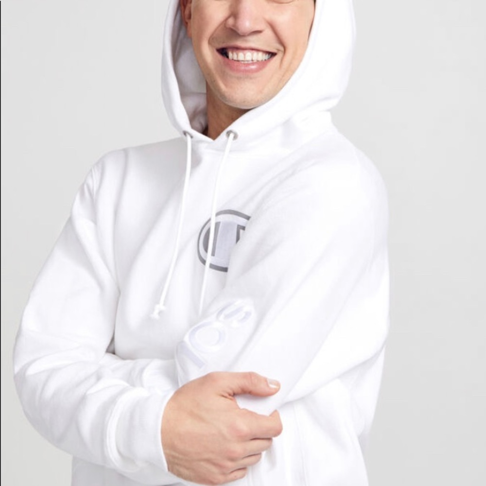 Champion White Tonal Sweatshirt